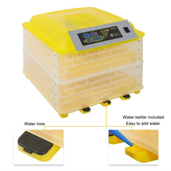 112 Fully Automatic Poultry Incubators, Hatching Machines, Egg Lamps, Water Dispensers, Single Power Supply, US Regulations