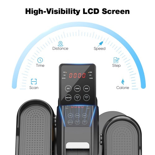 Under-Desk Elliptical Machine Compact Quiet Mini Pedal Exerciser With Adjustable Speed, LED Display, Portable Fitness Solution For Home Or Office Workouts