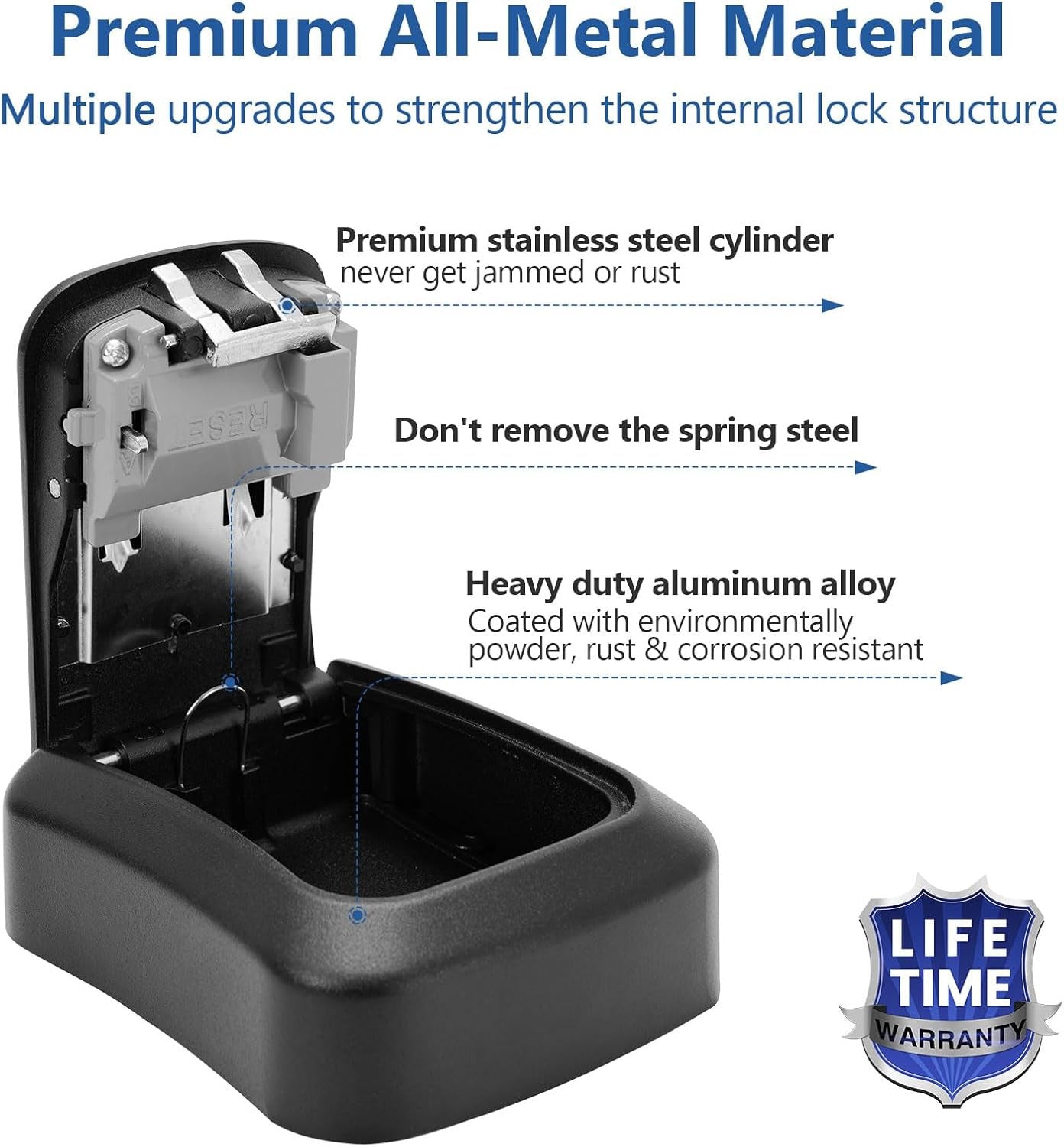 4 Digit Key Safe Lock Box Combination Wall Mount Security Storage Case Organizer