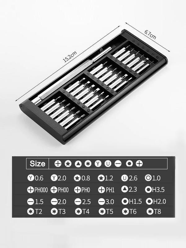 24 In 1 Mini Screwdriver Set With Case, Small Screwdriver Set Screwdrivers Magnetic Micro Screwdriver Kit, Screwdriver Set For Electronics, Jewelers, Pc, Glasses, Watch, Phone Use Tool