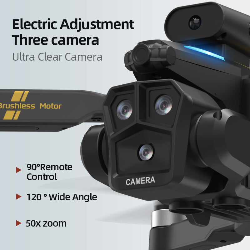 C10S - 360 Degree Obstacle Avoidance, Electrically Adjustable Triple Camera, Toy Drone