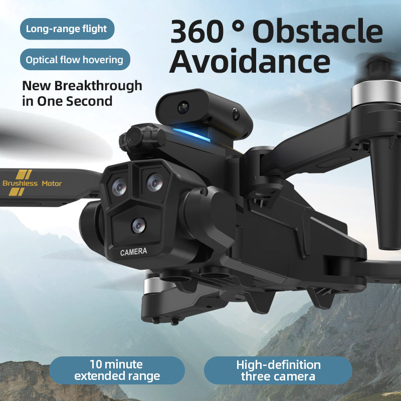 C10S - 360 Degree Obstacle Avoidance, Electrically Adjustable Triple Camera, Toy Drone