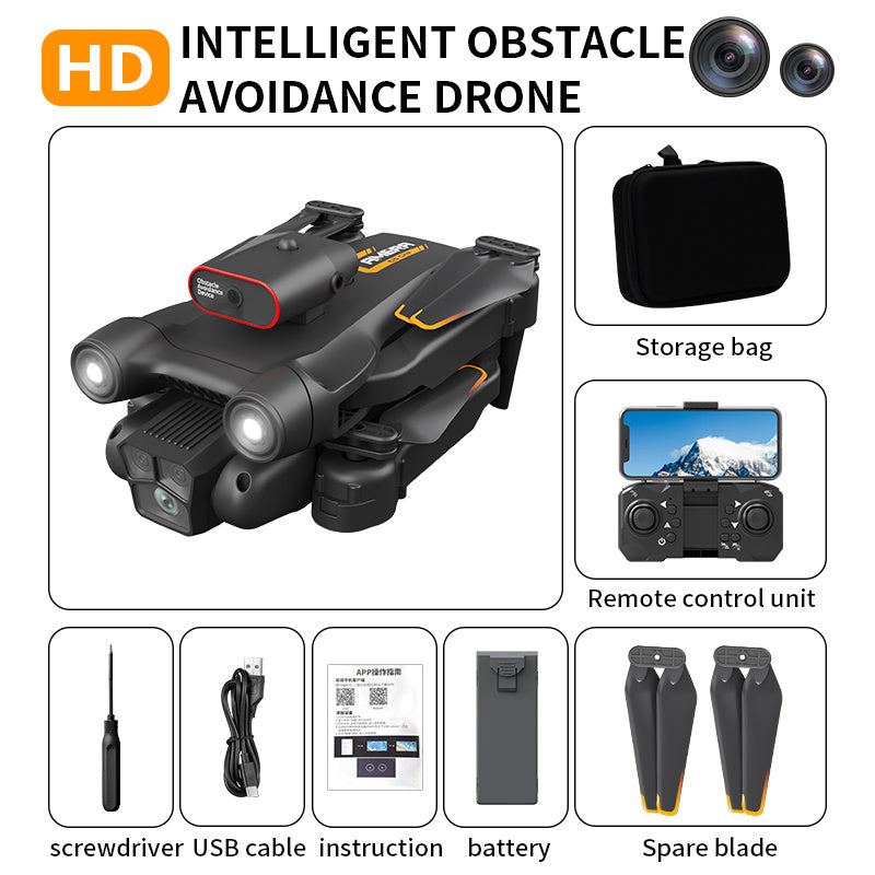 M17 UAV HD Dual-camera Aerial Photography Folding Quadcopter, Optical Flow Obstacle Avoidance Remote Control UAV