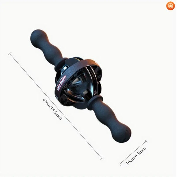 1pc Black Gyro Fitness Trainer Stainless Steel Core Wrist Forearm Exerciser With Pull Rope, Fit, Non Electric Handheld Fitness Equipment For Home Use, Enhances Muscle & Reduces, Gym Accessories