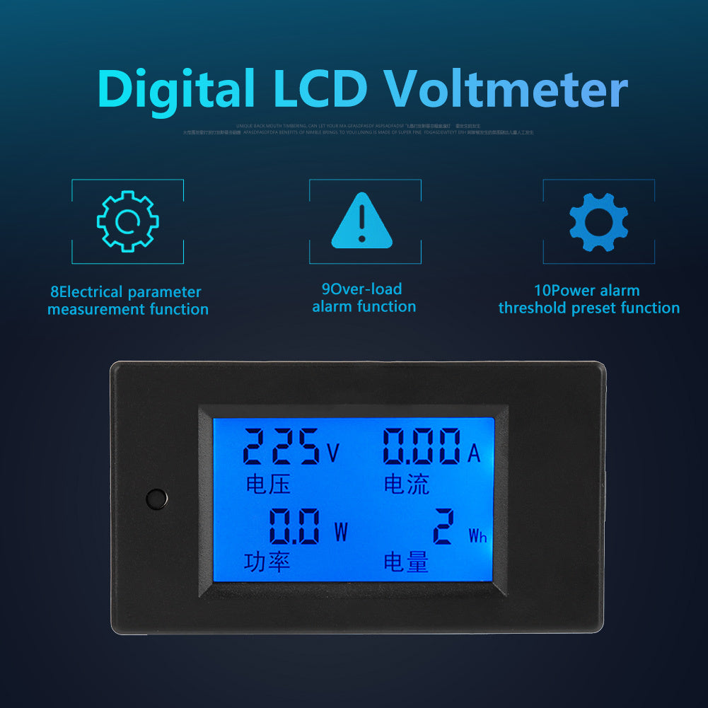 PEACEFAIR PZEM-021 LCD Display Digital AC Voltage Current Power Energy Meter 20A AC80-260V