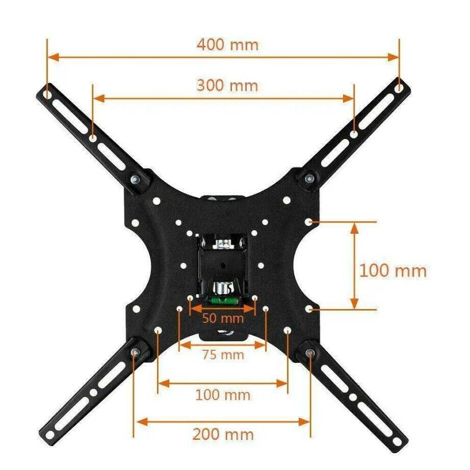 Full Motion TV Wall Mount Bracket Swivel Tilt For 32 36 37 40 42 46 49 50 55inch