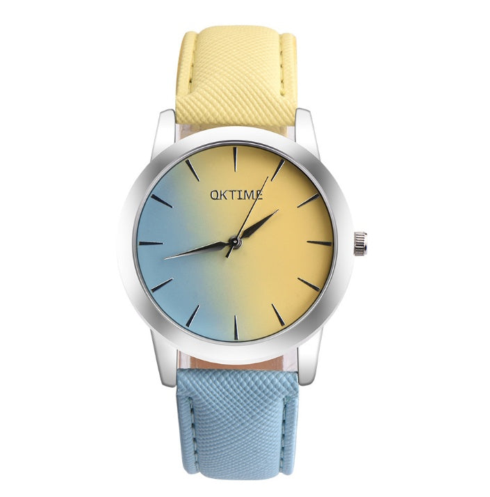 Fashion Casual Retro Rainbow Design Watch Women Analog Quartz Wristwatches Clock   Elegant Lady Wristwatch Woman Time