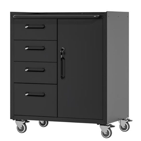 Rugged Metal Tool Locker On Wheels - Tool Locker For Garage, Office & Home Organizing Solutions