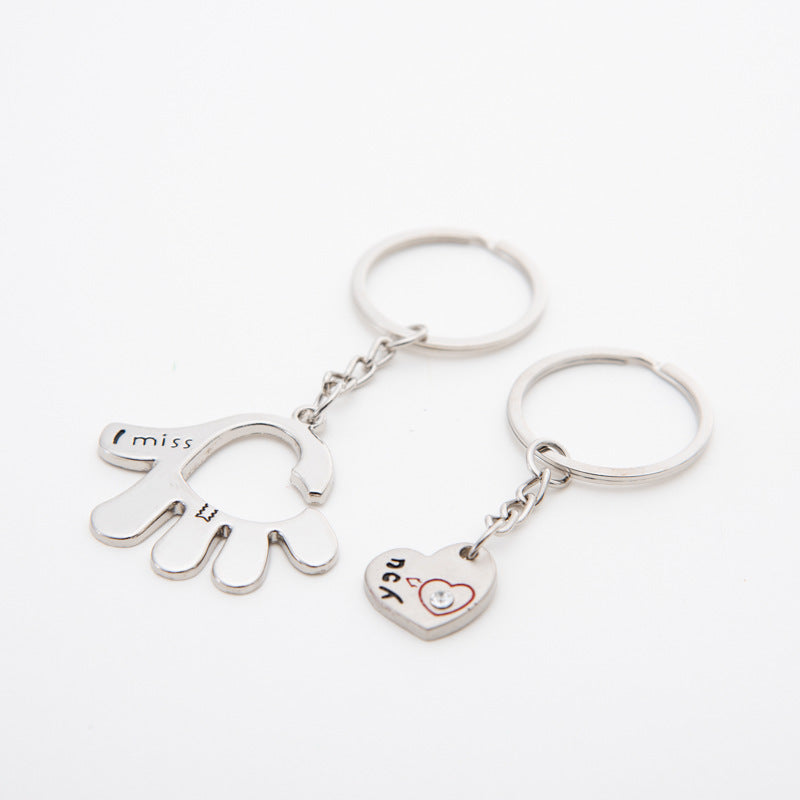 One Arrow Pierced Heart Lovers Zinc Alloy Keychain Lovers