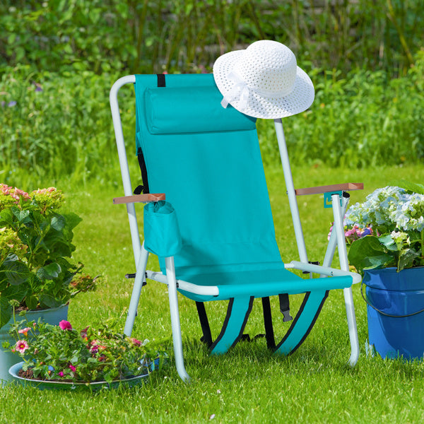 1pc 23x21.7x31.5in Mint Green Beach Chair