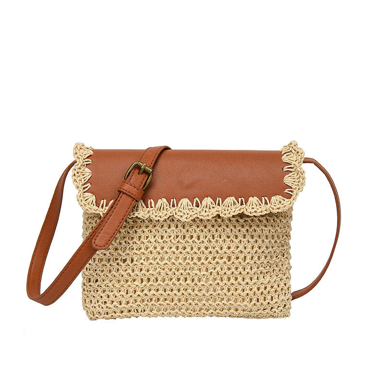 Women's Straw Mori Style Western Style All-matching Beach Crossbody Bag