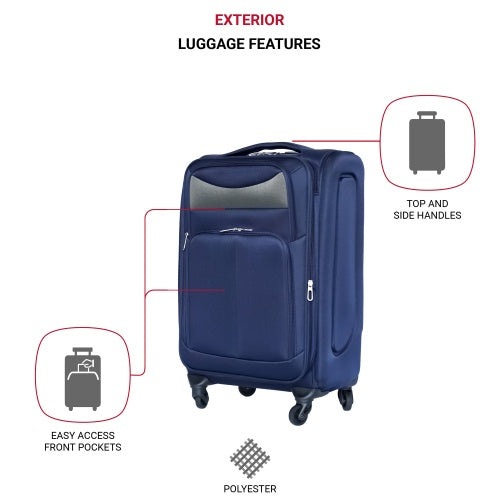 24 Inch Suitcase Navy Blue