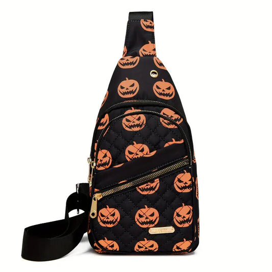 Halloween Bags Large Capacity Tote Bag Adjustable Shoulder Strap Crossbody Bag Multi-Function Zipper Shoulder Bags