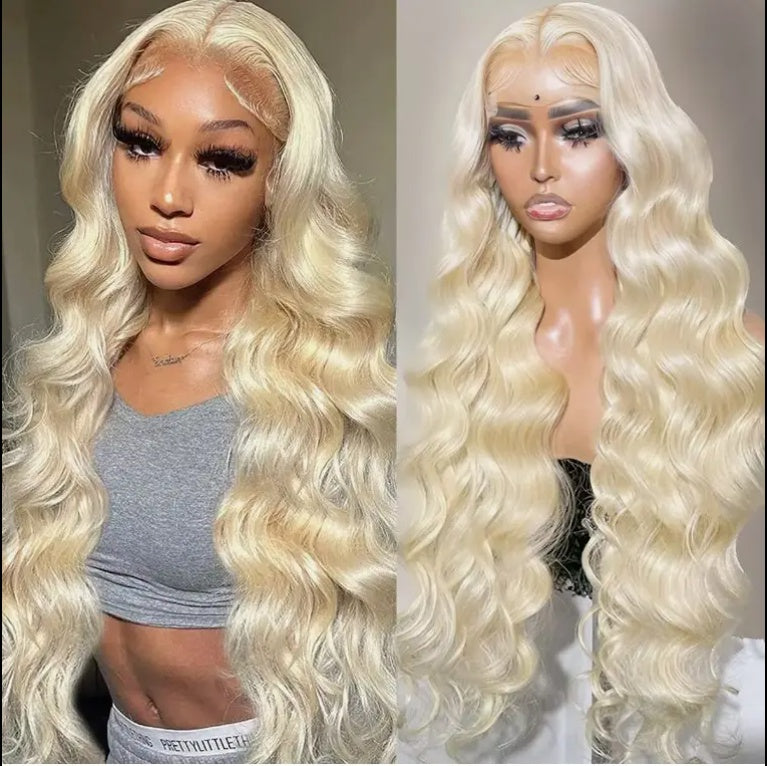 2025 Hot Sale Blonde 30 Inch HD 13x4 Body Wave Lace Wig Raw Black Female Human Hair