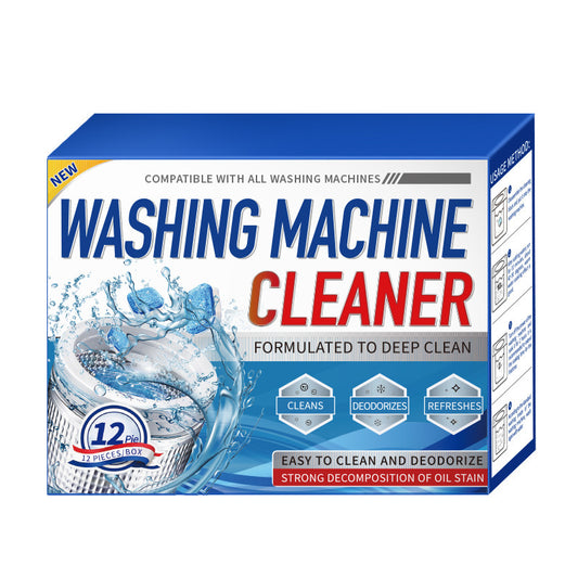Washing Machine Cleaner Descaling 24-piece Pack - Deep Cleaning Sheets For HE Front Loaders And Top Loading Washing Machines, Septic Tank Safety And Environmentally Friendly Deodorant, Cleaning Inner