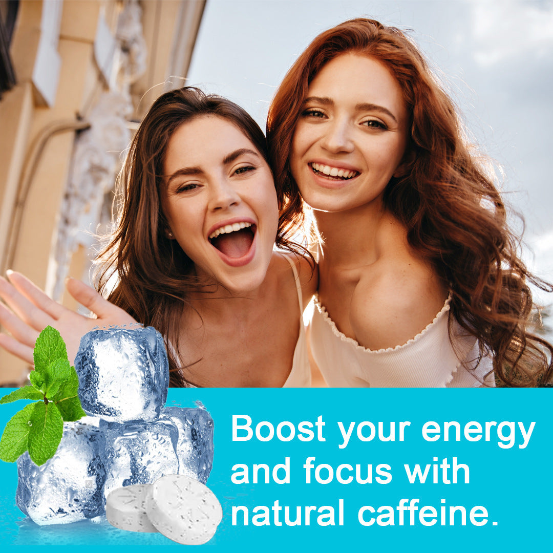 Energy Caffeine Nootropics Mints For Energy & Focus - Sugar-Free With L-theanine, Caffeine, Vitamin B12 & Vitamin B6