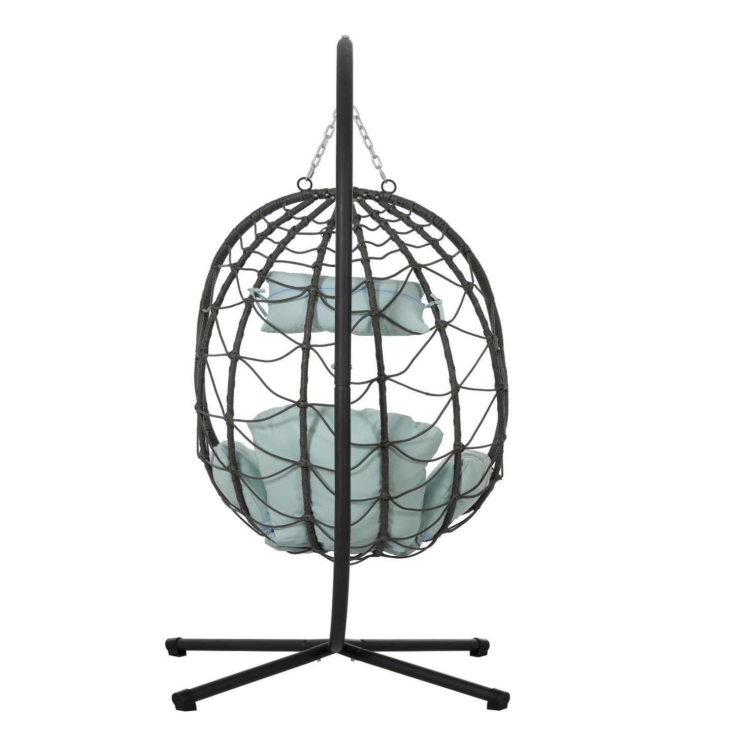 Egg Chair With Stand Indoor Outdoor Swing Chair Patio Wicker Hanging Egg Chair Hanging Basket Chair