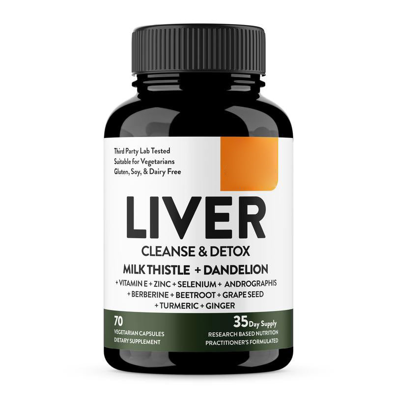 Liver Cleanse & Detox Capsules, Multivictamin, Milk Thistle, Dandelion, Turmeric, Ginger Extract, Beet, Zinc, Vitamin E, Selenium, Grape Seed, Healthcare Nutrional Supplement