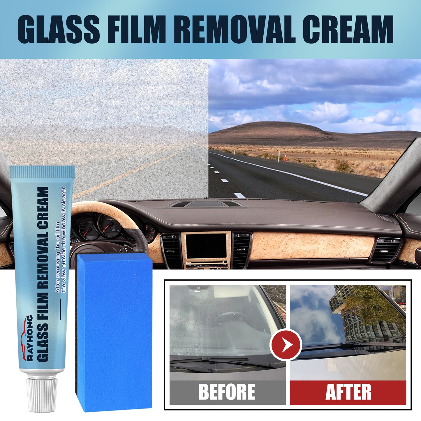 Automotive Glass Oil Film Remover