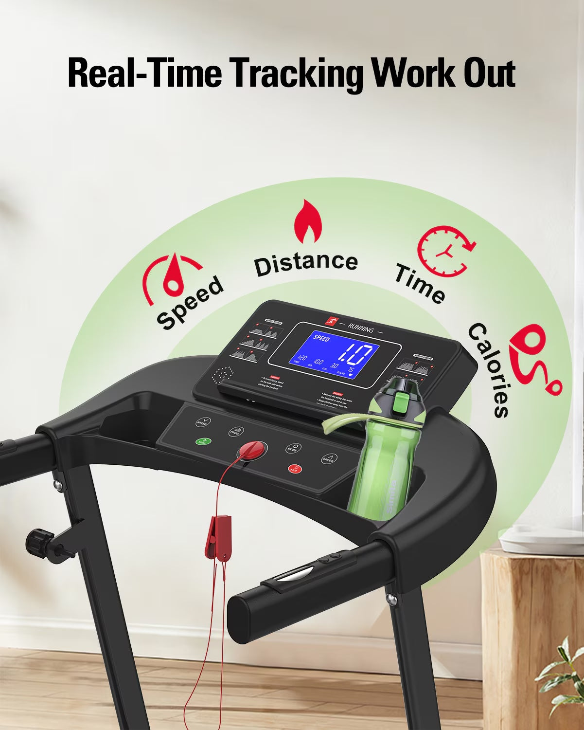 Foldable Treadmill Fitness Walking Machine