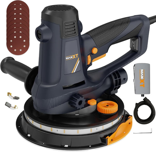 Handheld Drywall Sander 810W, Electric Sander For Walls,Rough And Fine Sanding, 1500-2800RPM Variable Speed, Upgraded Pad, Adjustable Suction, Self-Dust-Extraction 120, Volts