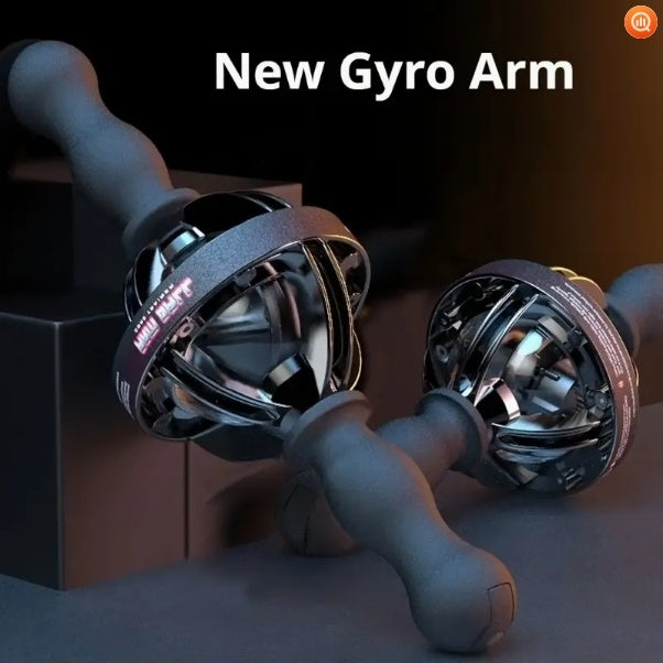 1pc Black Gyro Fitness Trainer  Stainless Steel Core Wrist  Forearm Exerciser With Pull Rope, Fit, Non Electric Handheld Fitness Equipment For Home Use, Enhances Muscle & Reduces, Gym Accessories