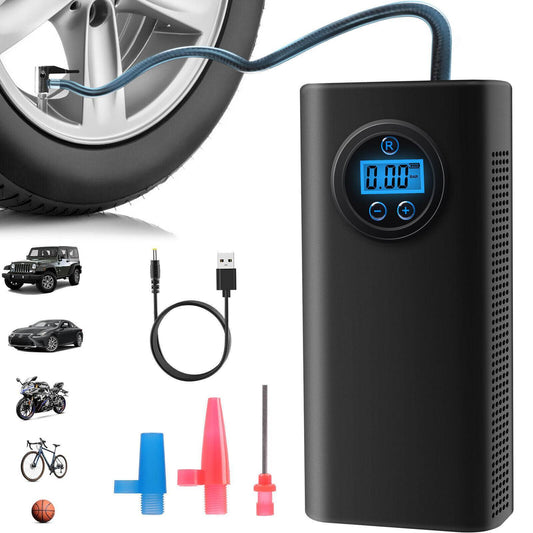 USB Rechargeable Tyre Air Compressor Car Tire Inflator Cordless Digital