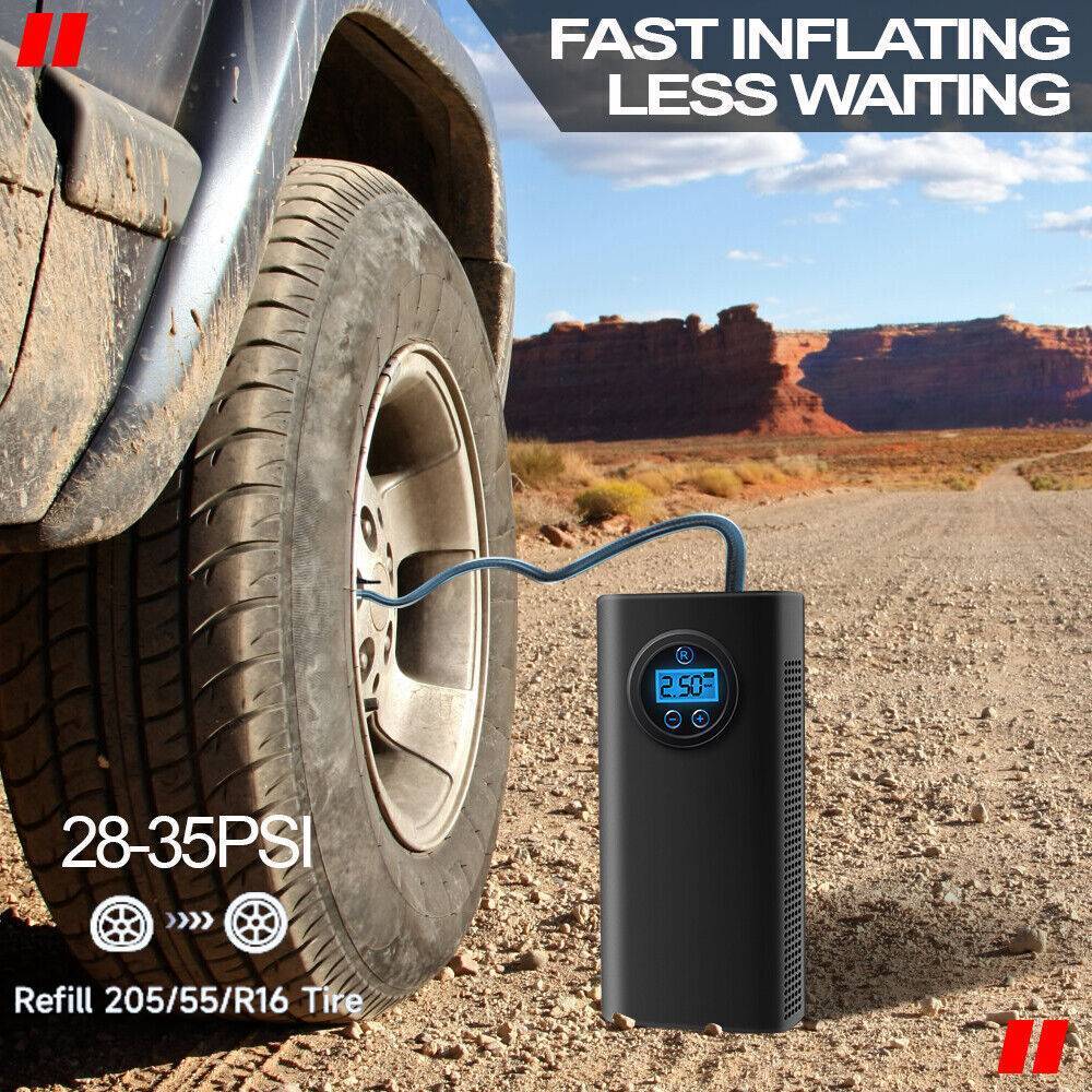 USB Rechargeable Tyre Air Compressor Car Tire Inflator Cordless Digital