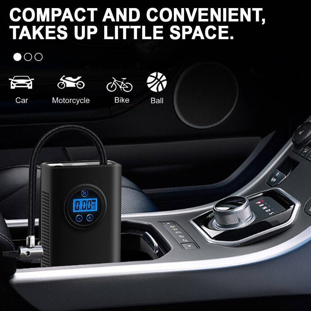 USB Rechargeable Tyre Air Compressor Car Tire Inflator Cordless Digital