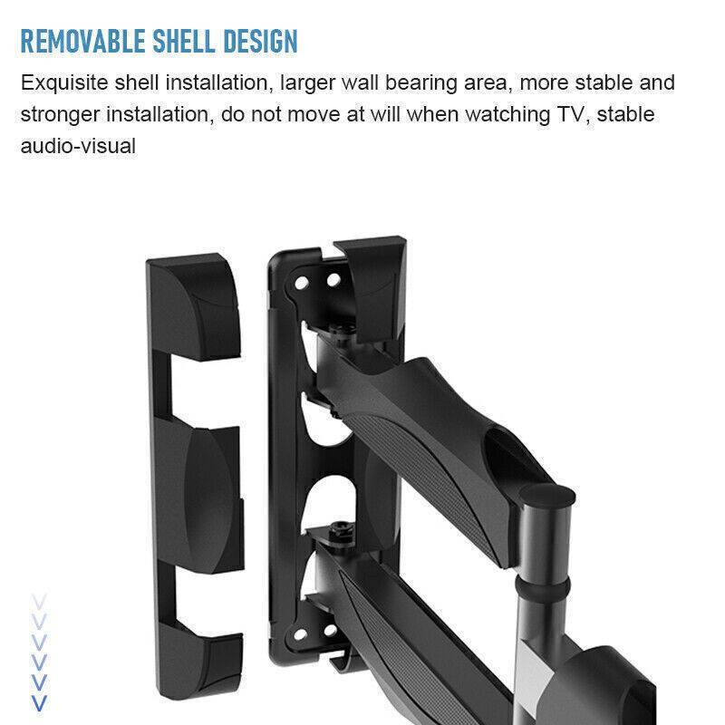 Full Motion TV Wall Mount Bracket Swivel Tilt For 32 36 37 40 42 46 49 50 55inch