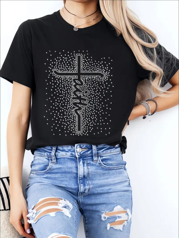 The Bible Ladies' Casual Loose Short Sleeves, T-shirts, Basic Tops, Unique Rest, Holiday Gifts Are Preferred, Suitable For Women's Wear In Spring And Summer, Teenagers And Girls