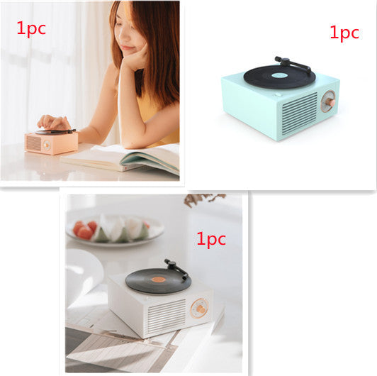 Wireless mini portable retro phonograph Bluetooth-compatible speaker